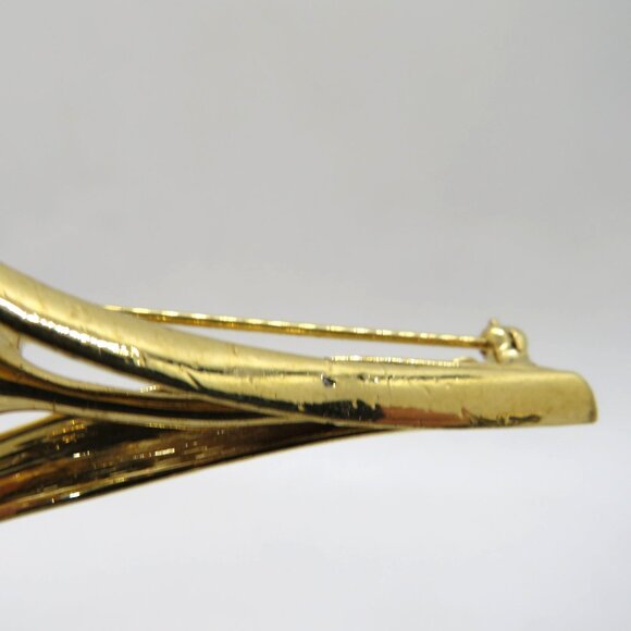 Swarovski Brooch Lily Clear Crystal Gold Tone Flower Floral Design Pin - Picture 7 of 10